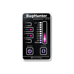 Детектор скрытых жучков, видеокамер и прослушивающих устройств "BugHunter Professional CR-01" Карточка