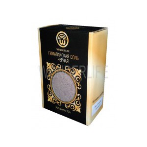 Пищевая ЧЕРНАЯ Гималайская соль помол 0,5-1 мм 500 г в цвет.коробке