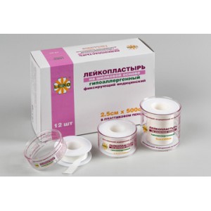 Лейкопластырь фиксирующий 2х500 см на шелковой основе Саратов
